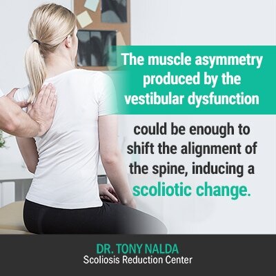 the muscle asymmetry produced by