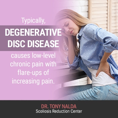 typically degenerative disc disease 400
