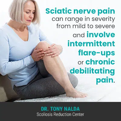 How can a person manage sciatic nerve pain at night?