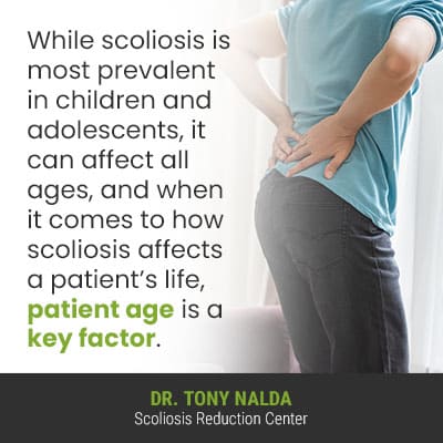 While scoliosis is most prevalent 400