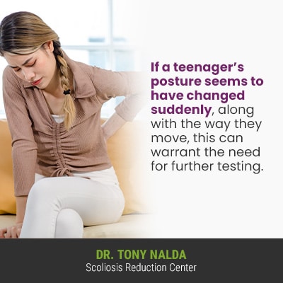 If a teenagers posture seems