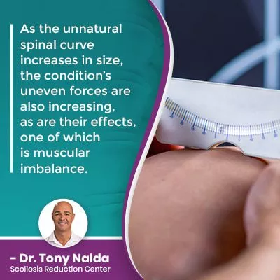 As the unnatural spinal curve 400 As the unnatural spinal curve