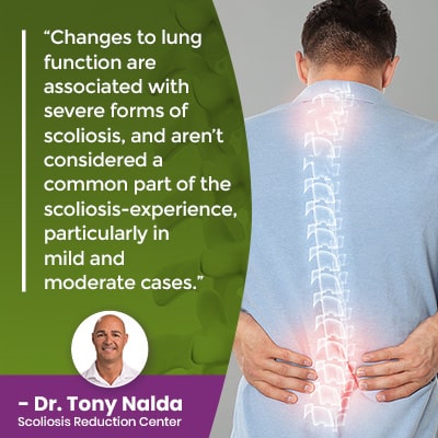 Changes to lung function are 