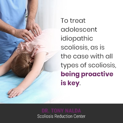 To treat adolescent idiopathic 400