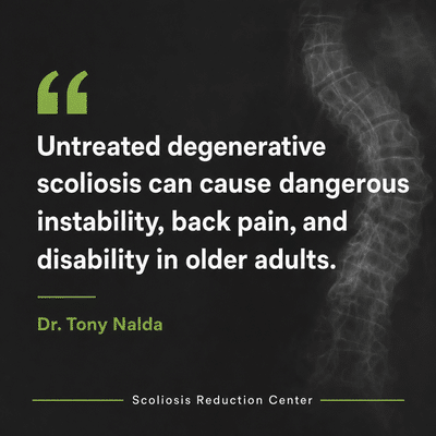If degenerative scoliosis is left A visual representation of the quote from the text starting with “If degenerative scoliosis is left"
