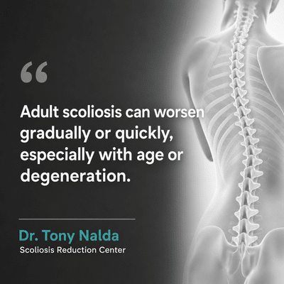 In adult scoliosis although growth In adult scoliosis although growth