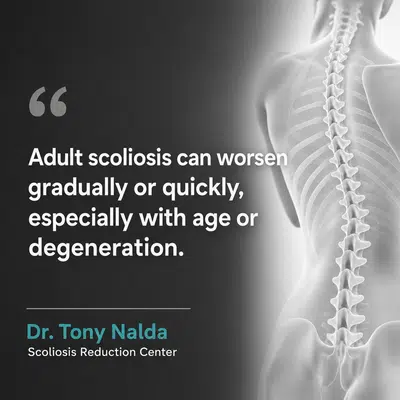 In adult scoliosis although growth