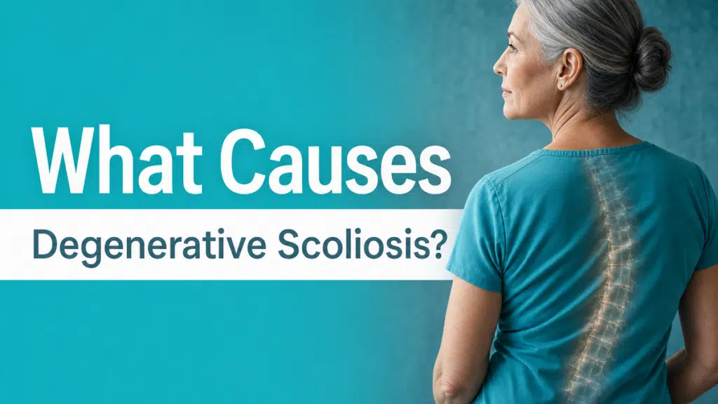 A featured image post for the blog titled: “What Causes Degenerative Scoliosis"