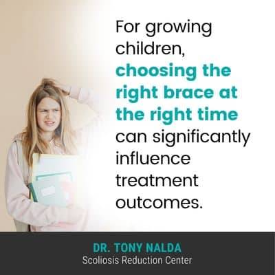 A visual representation of the quote from the text starting with “For growing children, choosing the right"