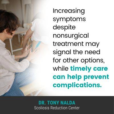 A visual representation of the quote from the text starting with “If symptoms are increasing, despite"